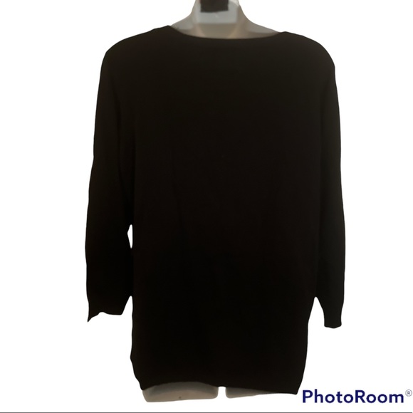 Ruby Rd. sweater Black with embellishments. Size 1X - Picture 4 of 15